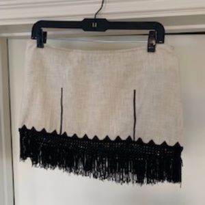 Free People Fringed Mini Skirt